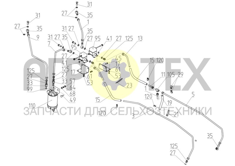 Коммуникации топливные (1.15.600A) (№27 на схеме)